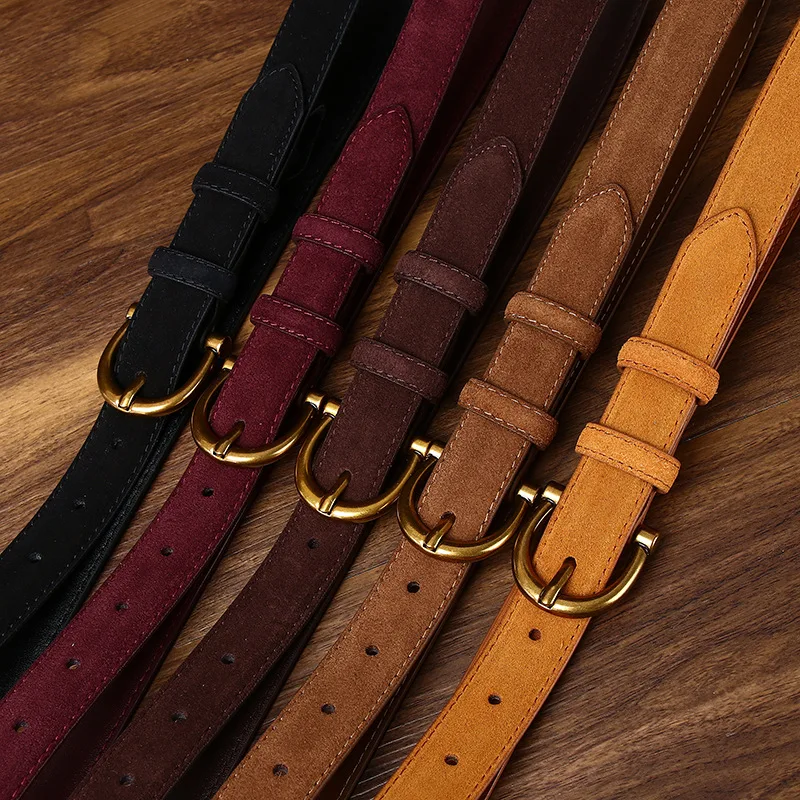 new-suede-belt-women's-casual-versatile-retro-decorative-match-skirts-jeans-waist-belt-fashionable-simple-style-female-buckle