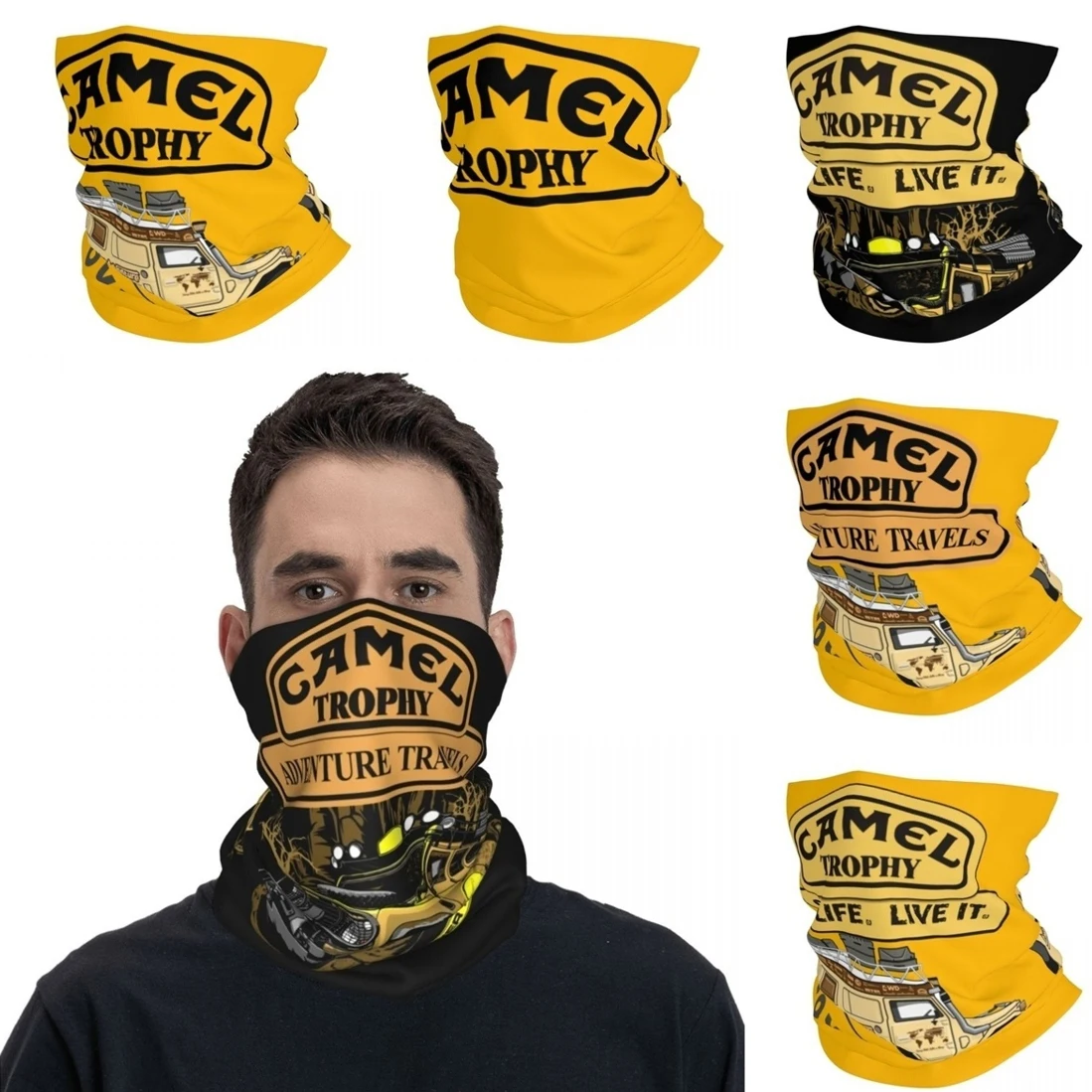 

Camel Trophy Scarf Bandana Neck Gaiter Accessories Defender Overland Car Merch Headwear Cycling Scarf Running Unisex Adult