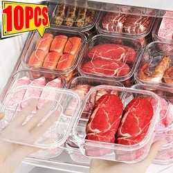 Caja de carne congelada para refrigerador, caja de conservación de alimentos, contenedor de almacenamiento transparente para conservación de carne congelada y verduras con tapa