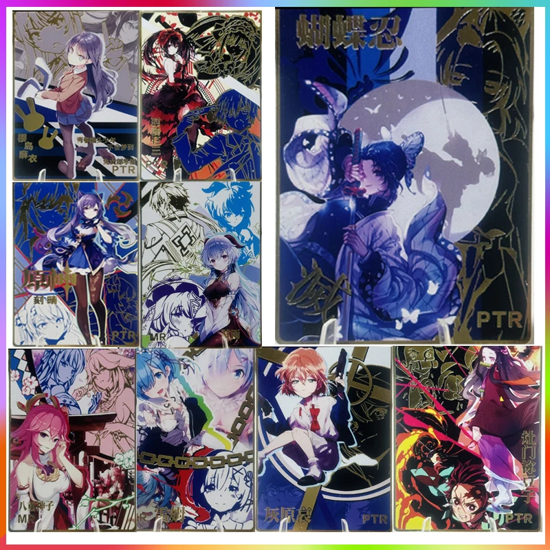 

Goddess Story Metal Card DIY ACG Demon Slayer Overlord Anime Card Toys Boy Christmas Birthday Gift Entertainment Board Game