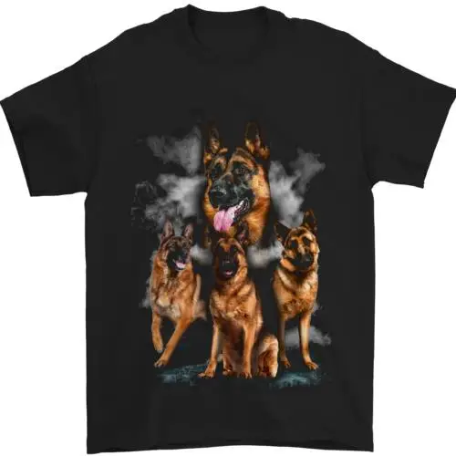 German Shepherd Montage For Dog Lovers Mens T-Shirt 100% Cotton