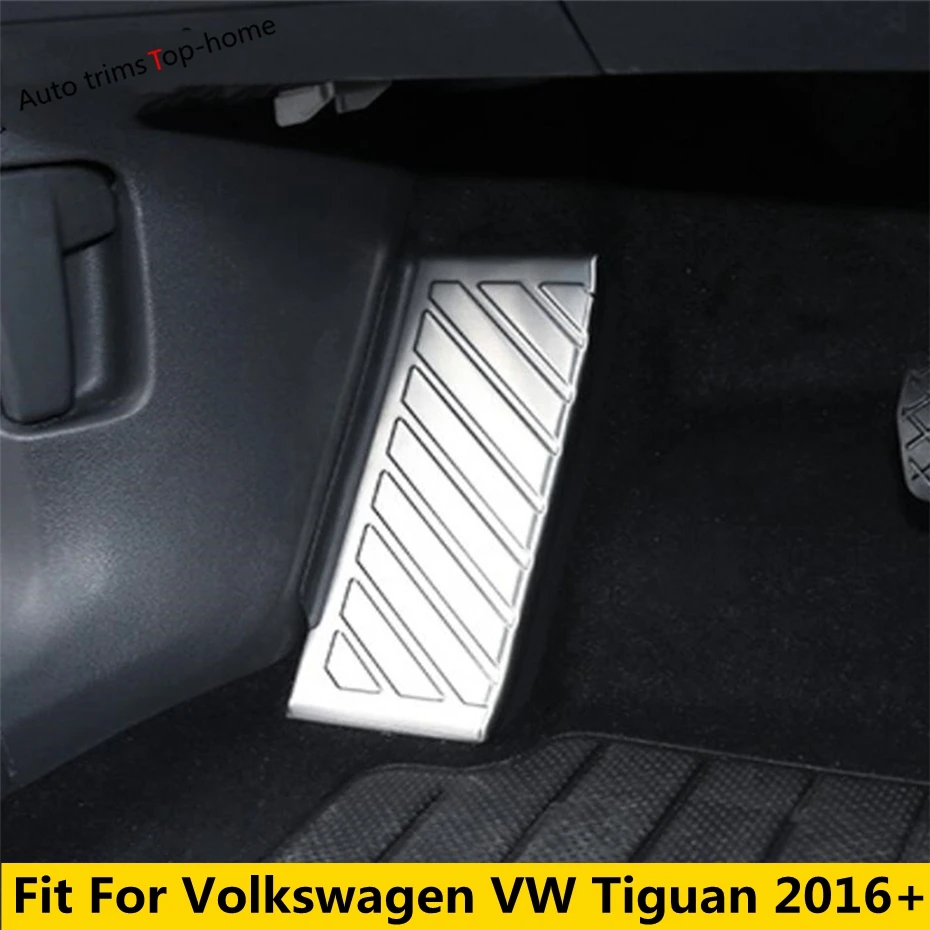 

For Volkswagen VW Tiguan 2016 - 2022 Auto Left Foot Footrest Pedal Rest Plate Cover Trim Stainless Steel Interior Accessories