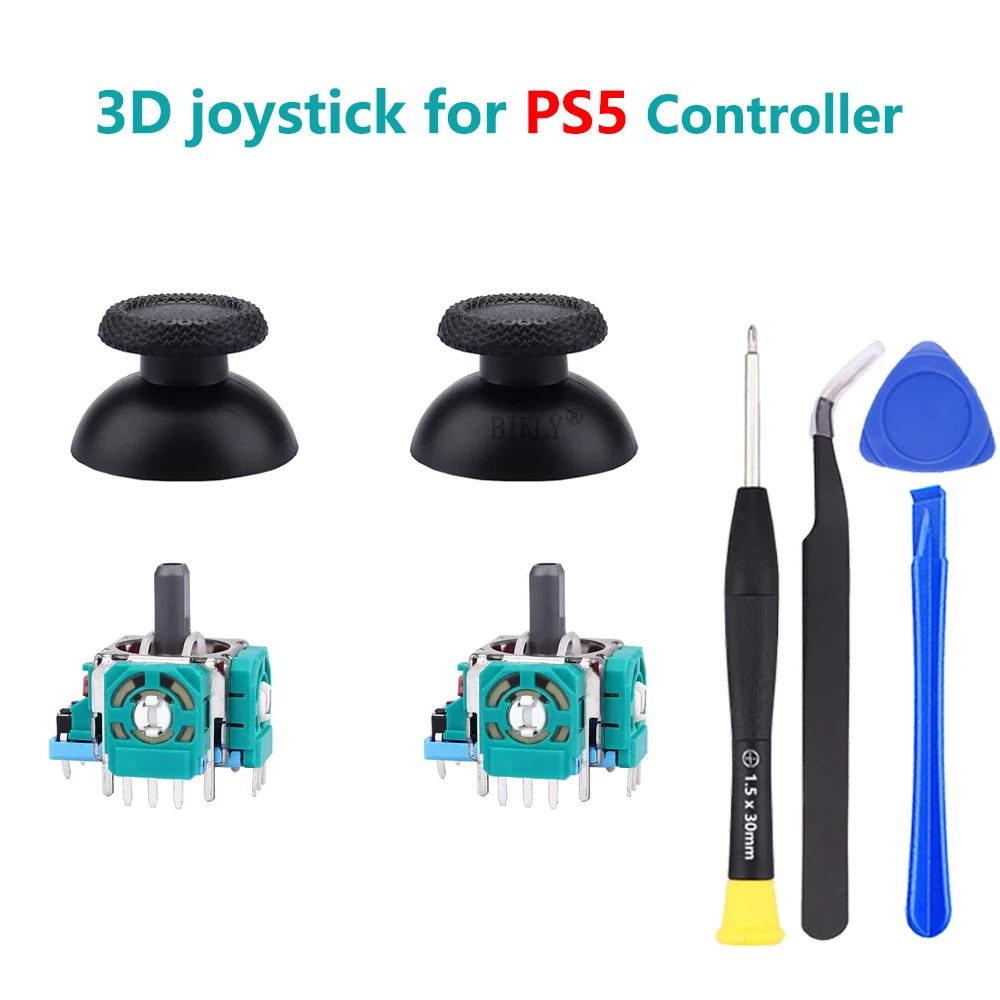 Joysticks Analógicos 3D para Controlador PS5 DualSense, Kit de Reparación de Joystick de 2K3 Ohm con Destornillador, Piezas de Repuesto para Corregir el Deslizamiento