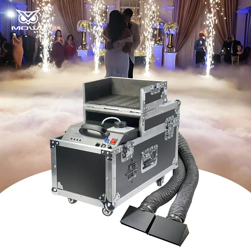 MOWL 3000W Low Lying Fog Machine Water Base DMX Smoke Machine For Stage DJ Wedding Disco Party