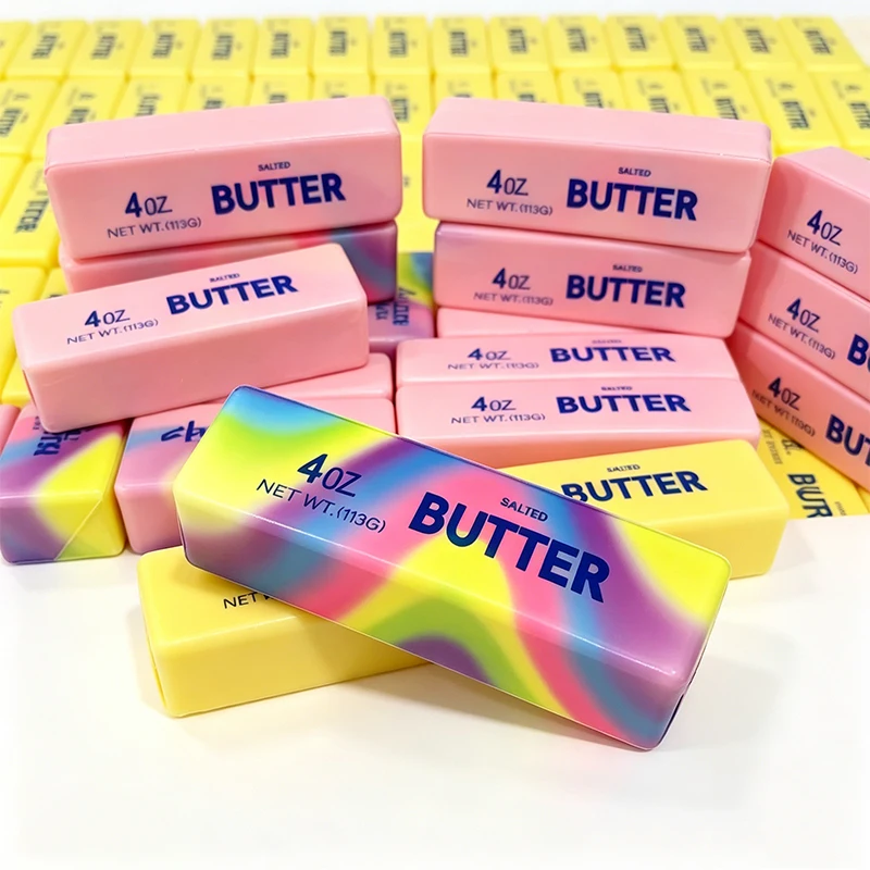 Butter-Stick Squishy Fidget-Spielzeug Weicher Klebriger Butter-Stick Formbarer Langsam Zurückfedernder Quetsch-Stressball Anti-Stress Sensorisches Spielzeug Geschenk
