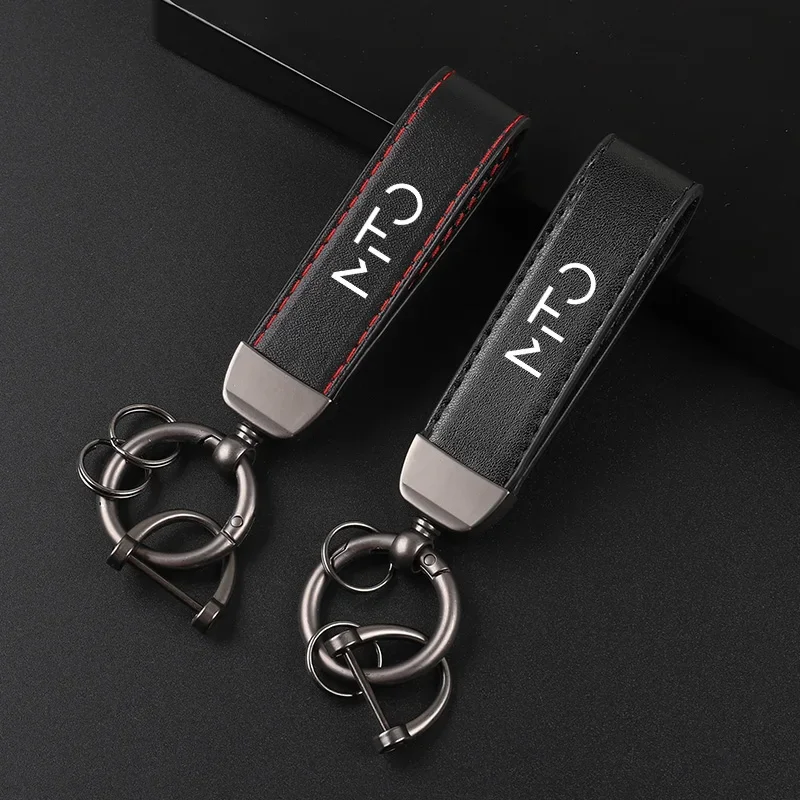 Deluxe Leather Keychain with Car Badge Keychain Pendant For Alfa Romeo MITO