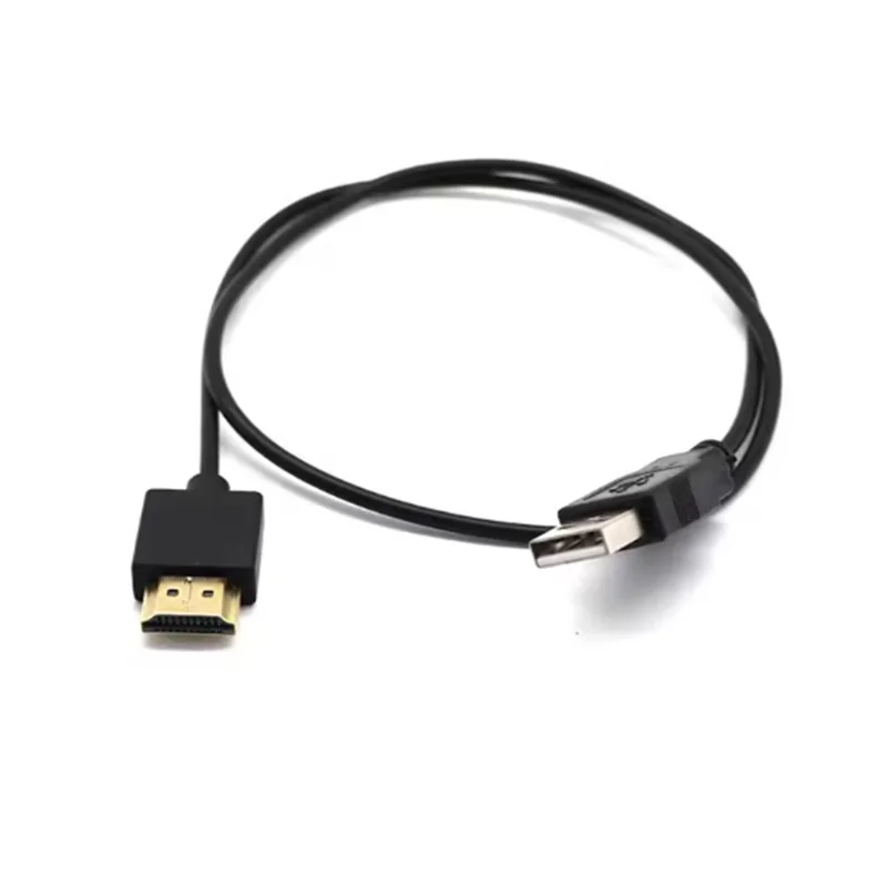 Usb 2.0 para hdmi cabo de alimentação usb para hdmi-compatível macho para macho cabos de carregador adaptador divisor de cabo de carregamento para dispositivo inteligente