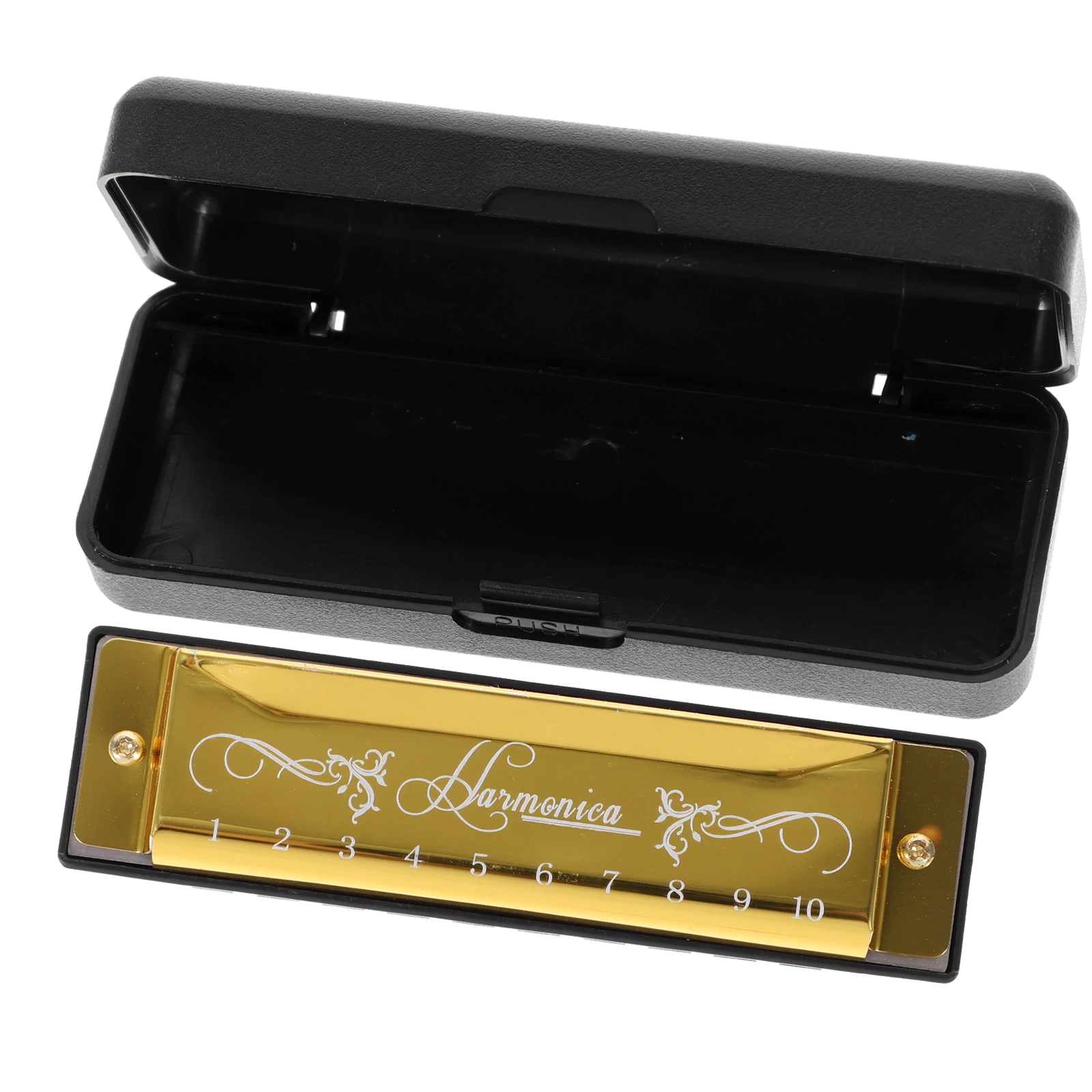 

Professional 10 Holes For Adults Small Musical Instrument Portable Practice Harmonica Smooth Tone Comfortable