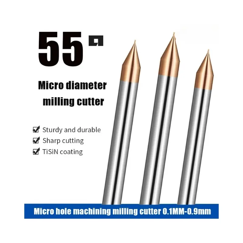 

Milling Cutter Alloy Coating Tungsten Steel Tool Cnc Maching Small Diameter Endmill Top Face Cutter Kit Milling Machine Tools