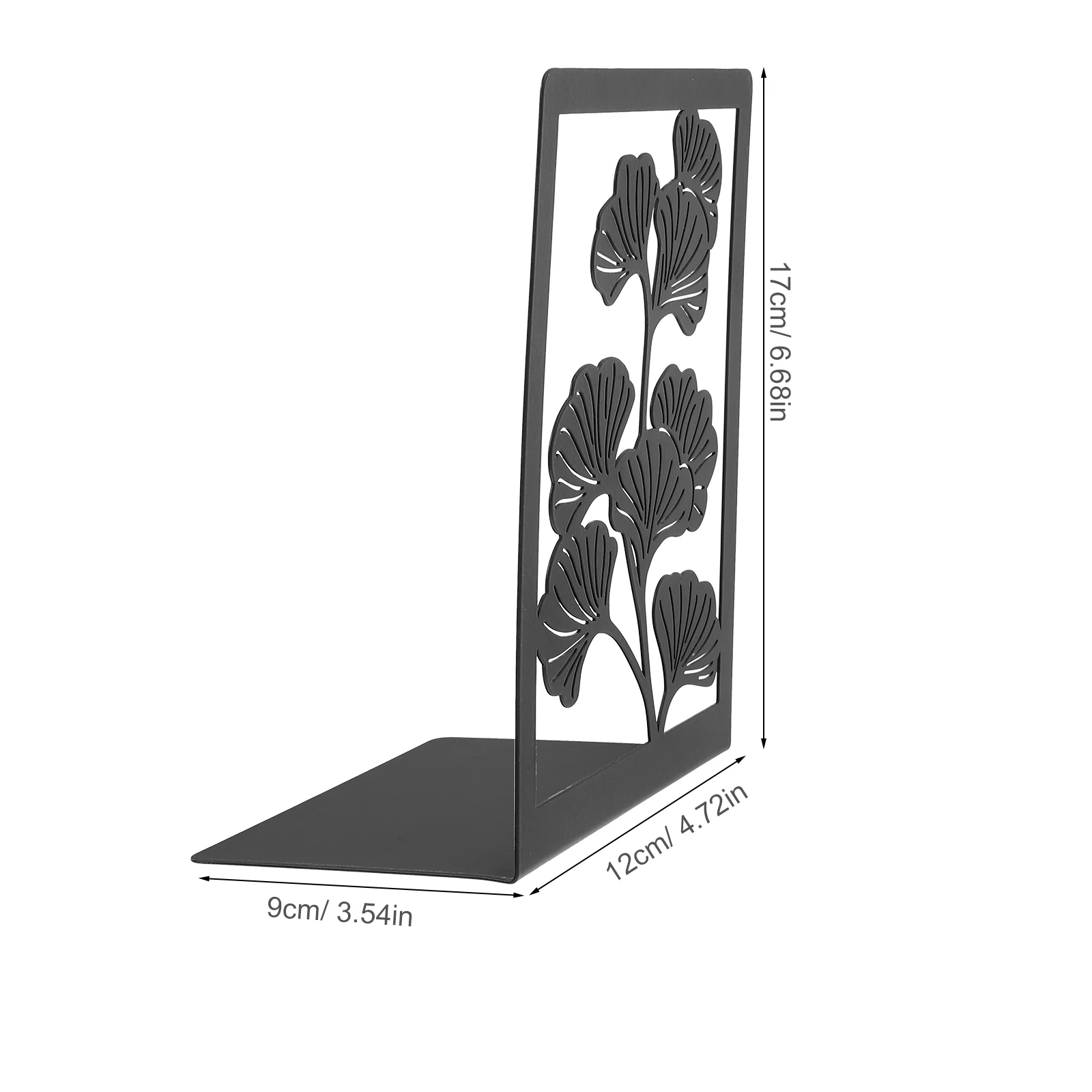 

2pcs Metal Bookends Leaf Style Iron Book Holders Decorative For Shelves Room Home Office Library Classroom Organizer Holds Books