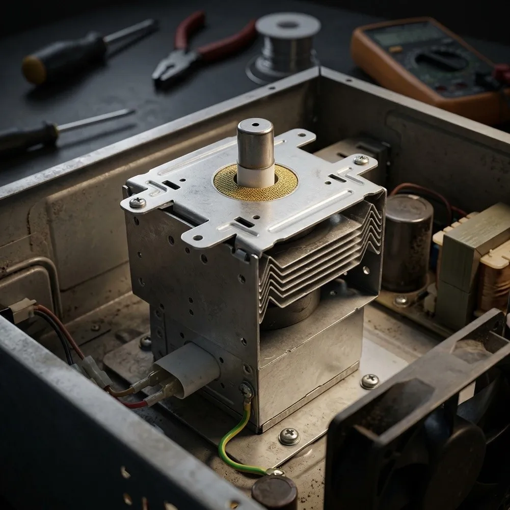 2M214 161GP Magnetron Designed for Microwave Oven Maintenance Applications Where Heating Circuit Requires Replacement
