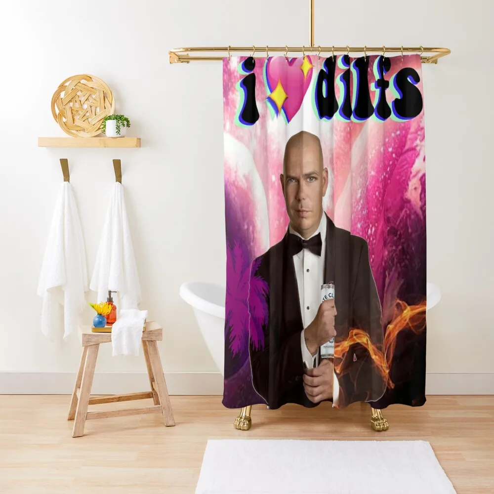 Mr Worldwide Says To Live Laugh Love Shower Curtain with Hooks Waterproof Shower Curtains for Bathroom Decor Bathtub Accessories