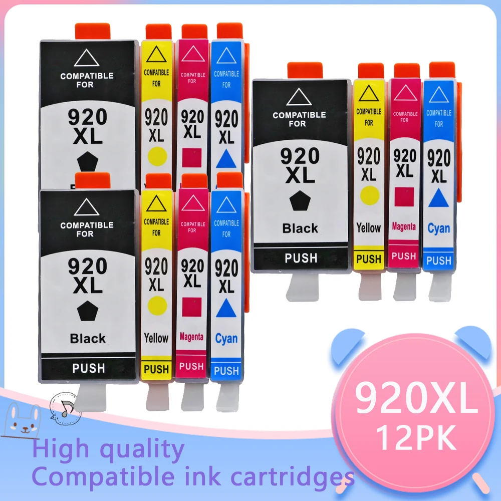 920XL Replacement for HP 920 XL Ink Cartridges Compatible with HP Officejet 6500 6500A 6000 7000 7500 7500A Printer