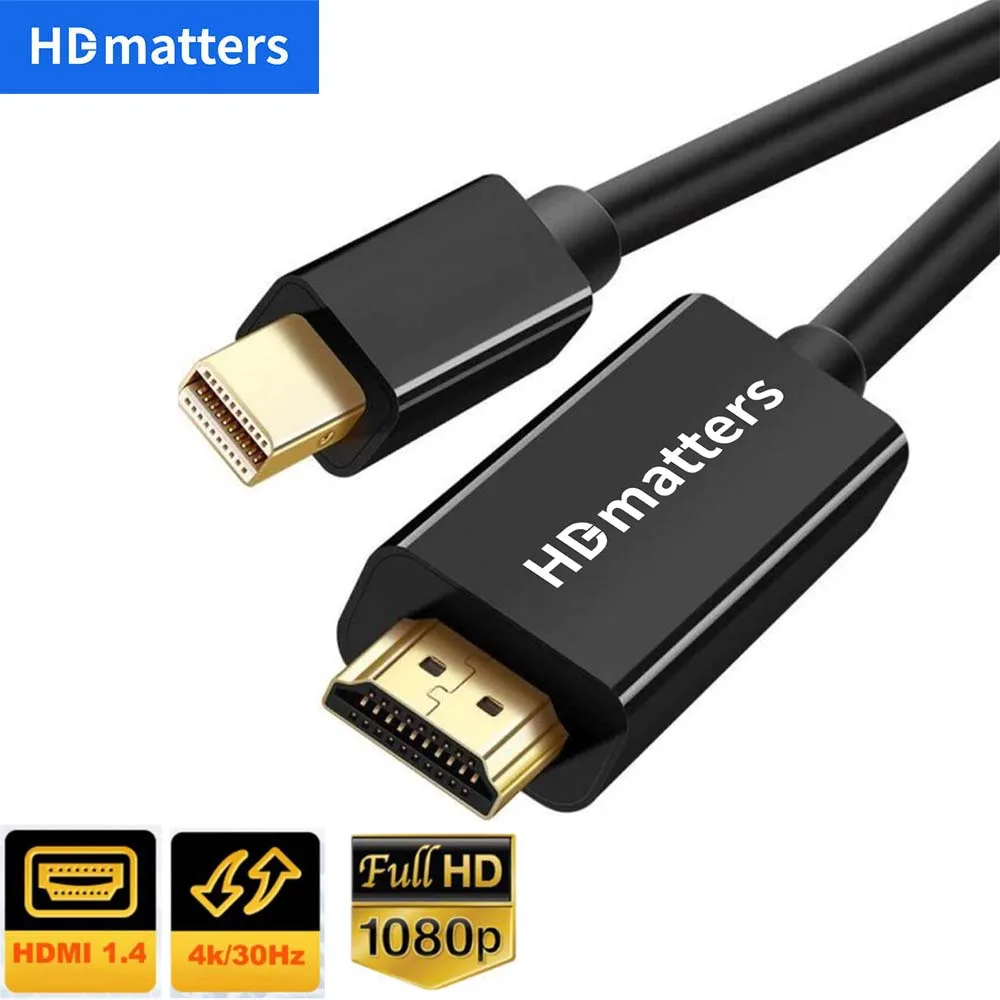 Kabel Mini DP do HDMI 4K 3M 10 stóp Ulrta długi piorun Mini DisplayPort do kabla HDMI 4K do Apple Macbook Pro air mini Dell