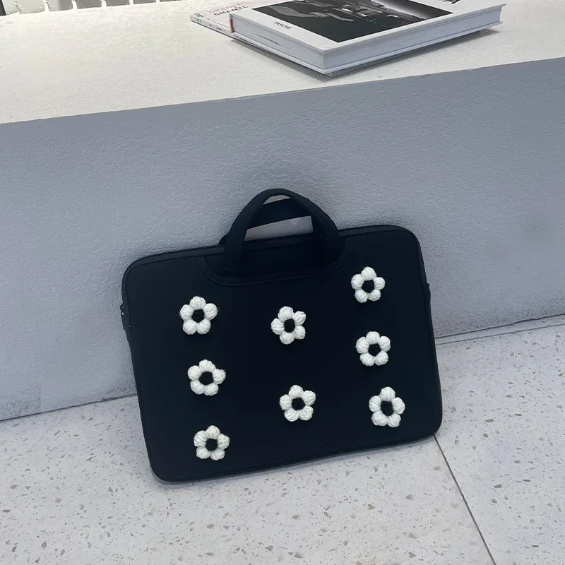 Bolso ligero para ordenador portátil con flores coreanas Ins para mujer MacBook Air Pro 13,3 13,6 14 15 15,6 maletines de 16 pulgadas bolsas para portátil a prueba de golpes