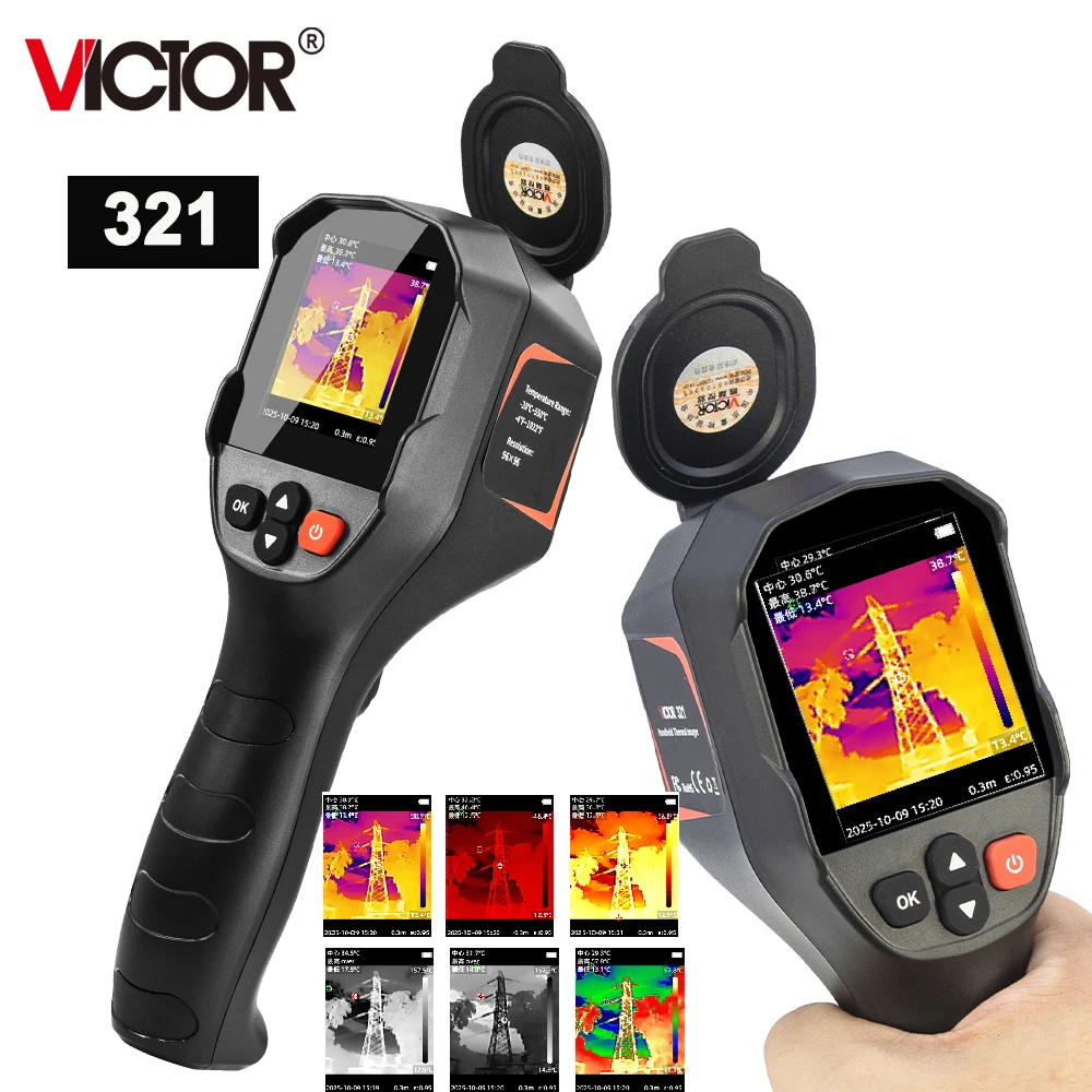 VICTOR 31 Handheid Infrared Thermal Imager Camera TISR 240x240 High Refresh Rate Image Stabilization Six Pseudo-Color Modes