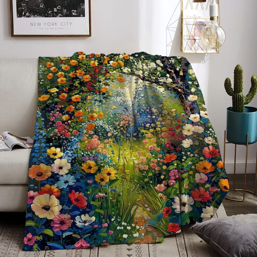

Summer Blanket Sofa Winter Garden Custom Blankets King Size Fluffy Plaid Home Interior Bed Throw Microfiber Bedding Beach Towel