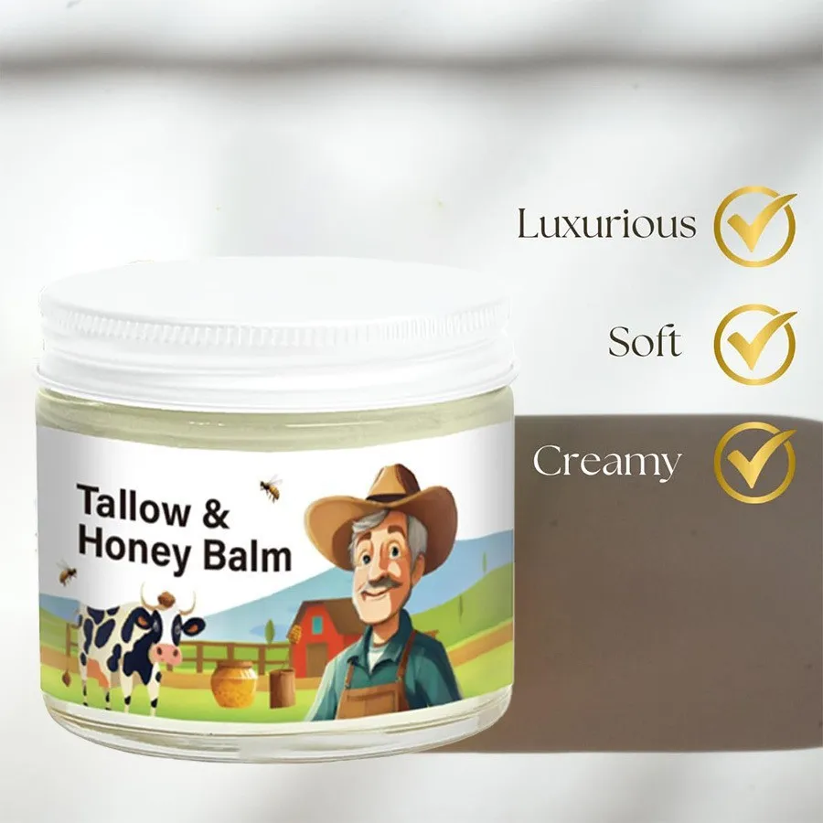 Beef Tallow Honey Face Cream Daily Deep Moisturizing Smooth Easy Absorption Hydrating Repair For Dry Sensitive Skin Facial Care