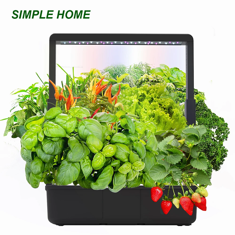 Hydroponics Growing System With 15 Planting Hole Full Spectrum Led Light Non-toxic Soilless Smart Indoor Garden