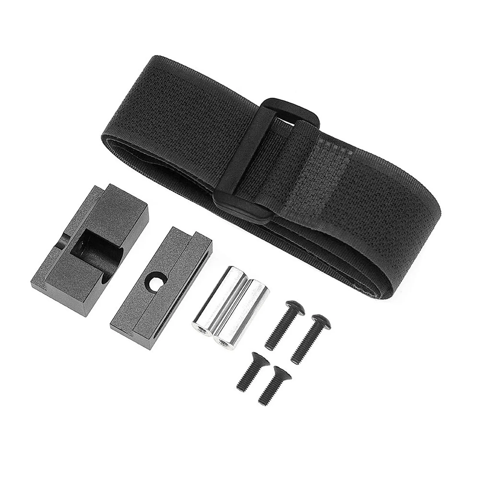 Aluminum Alloy Battery Holder Mount With Magic Strap Set For Tamiya TT-02 TT02D TT02B TT02BR 1/10 RC Car Accessories Replacement