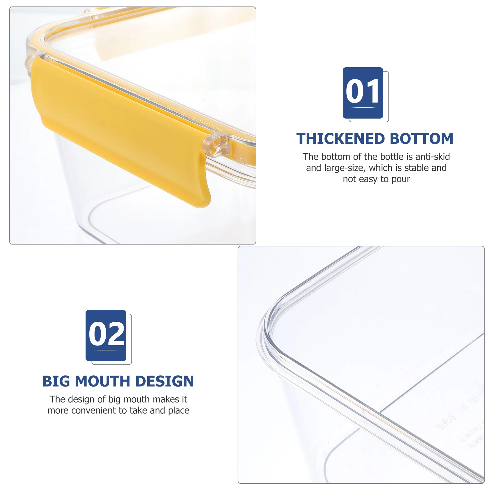 

1pc Sealing Transparent Food Container Kitchen Empty Snack Leak Proof Container For Tea Sugar Snacks Reusable Clear