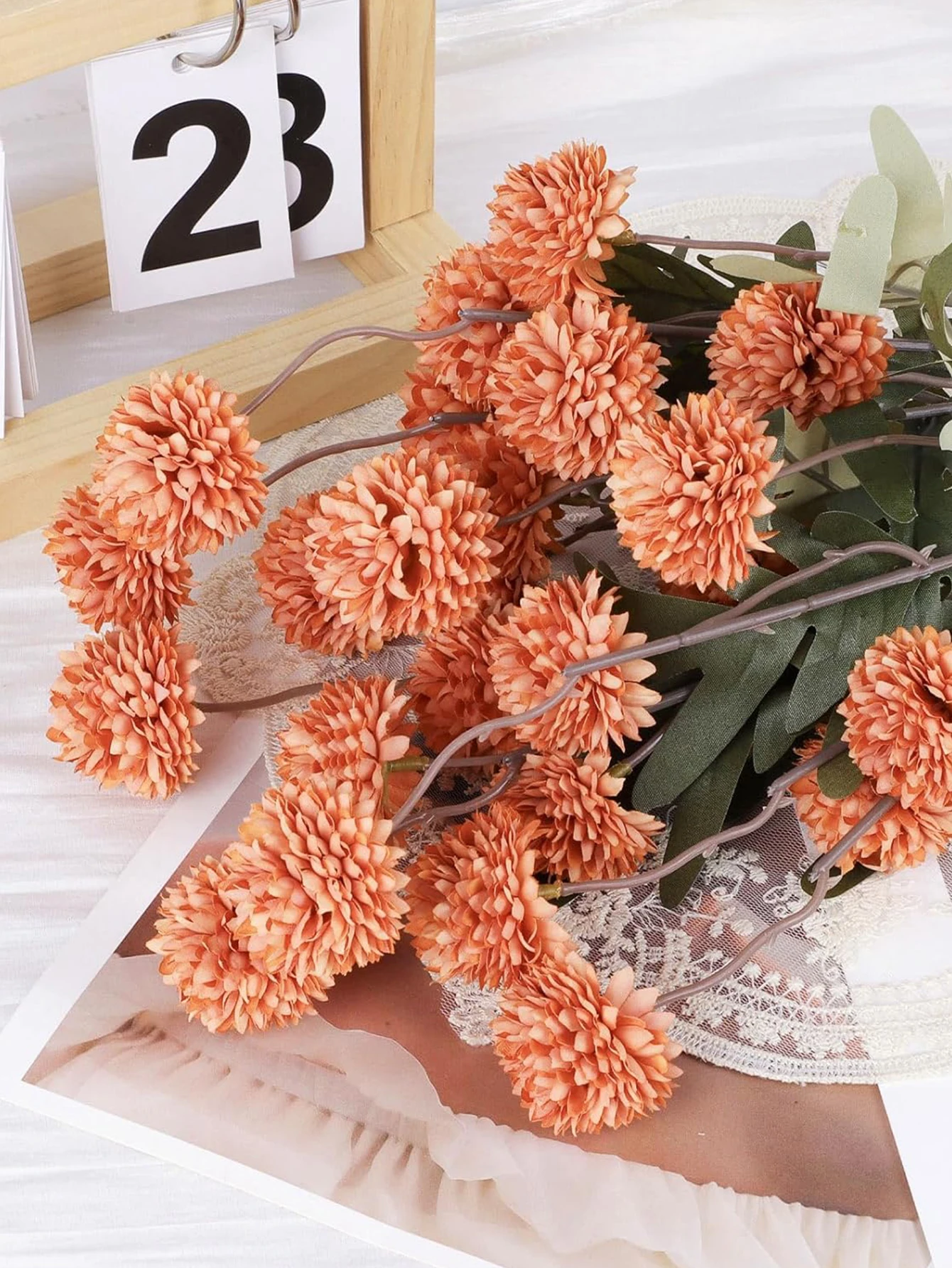 Künstliche Blumen Bestseller Seiden-Chrysanthemen Heimdekoration Hochzeit Brautstrauß Vase Valentinstag Deko Garten DIY Geschenkbox Scrapbook – Detail 7
