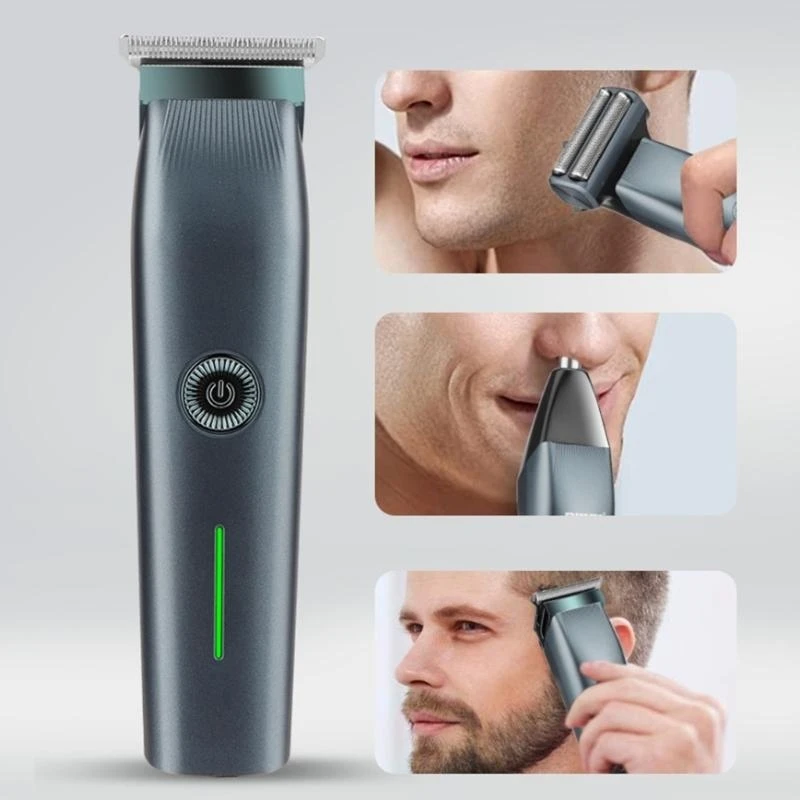

Men's Retro Oil Hair Clippers Hair Salon 3 in 1 Electric Clippers Home USB Charging Hair Clippers T-type Blades Scissors