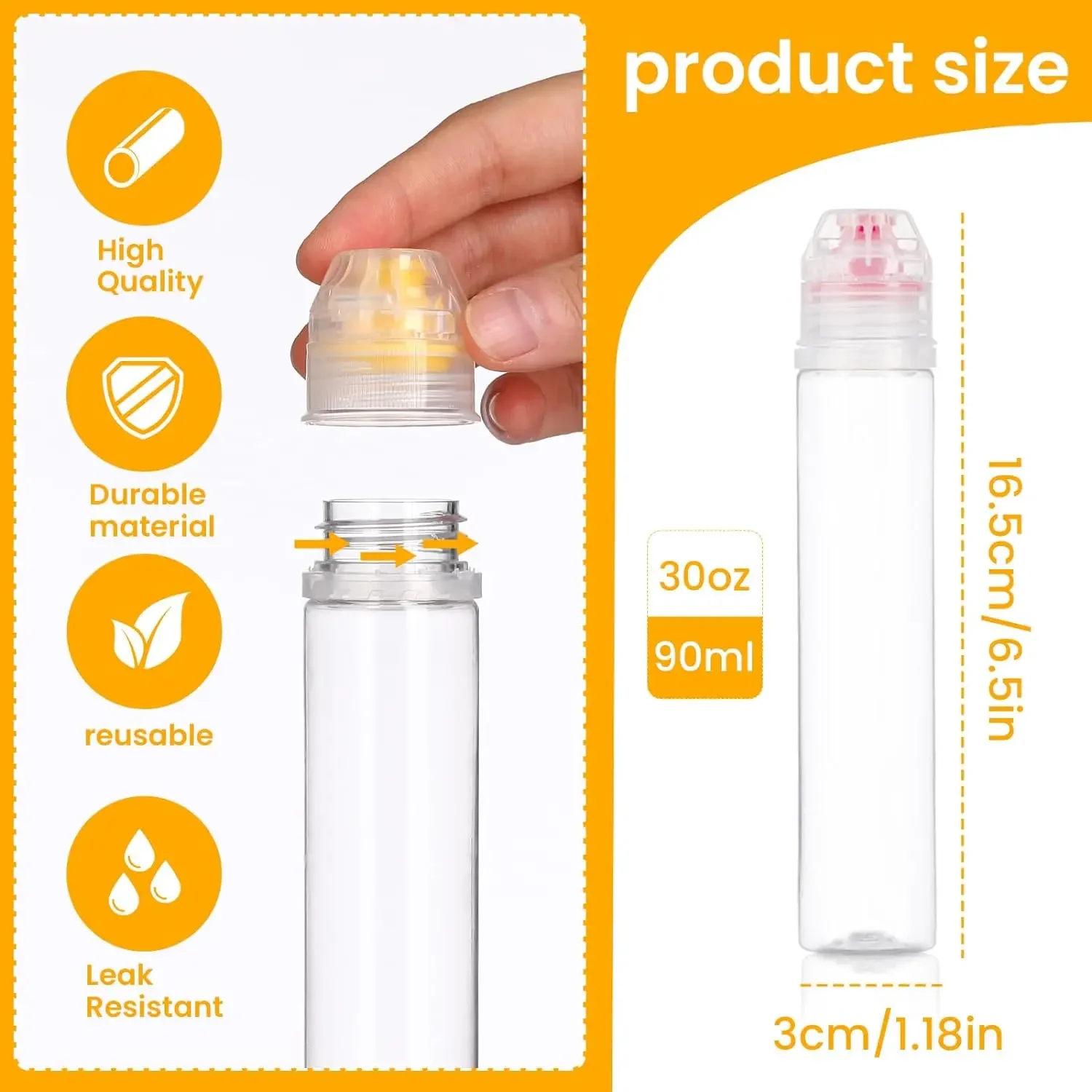 6/1PCS Condiment Squeeze Bottles Honey Salad Sauce Dispenser Portable Mini Spices Containers Multipurpose Spices Kitchen Gadget