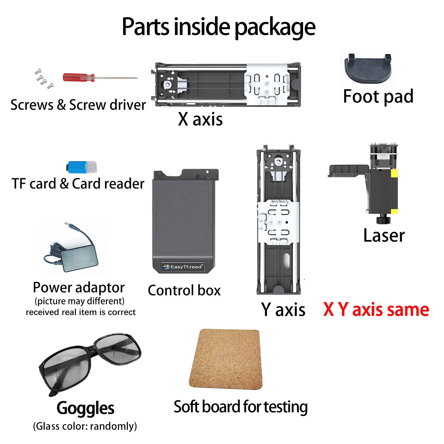 EasyThreed Laser Engraver 2W Entry Level Beginners Mobile APP Wireless connectivity DIY Creative Engraving Area 100x100mm