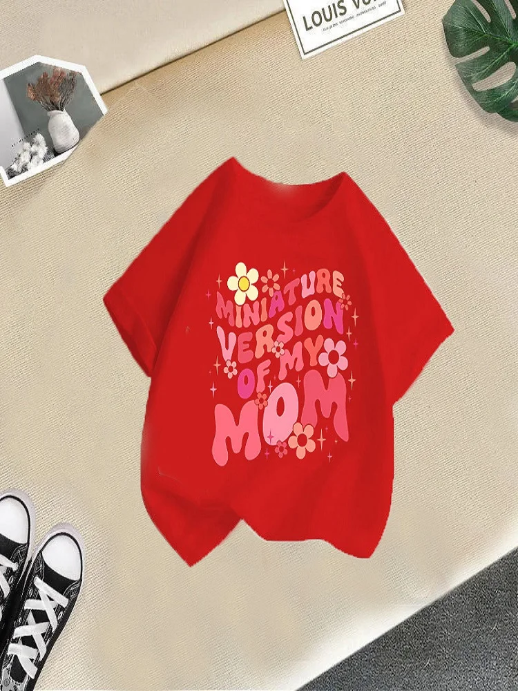 Summer Kids 'Trendy T-shirt – Girls' Short Sleeve: 2026 New Arrival – Stylish Baby Cartoon Print Half Sleeve