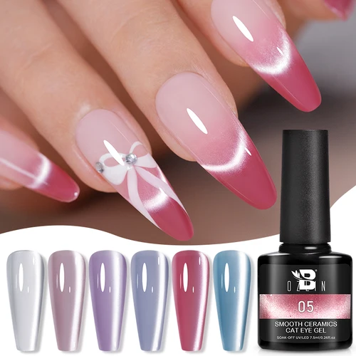 Imagen 2 del producto 7,5 ML Rosa Azul Gel de uñas ojo de gato Semi permanente Nail Art remojo UV LED salón de uñas DIY Gel de salón de uñas para Otoño e Invierno