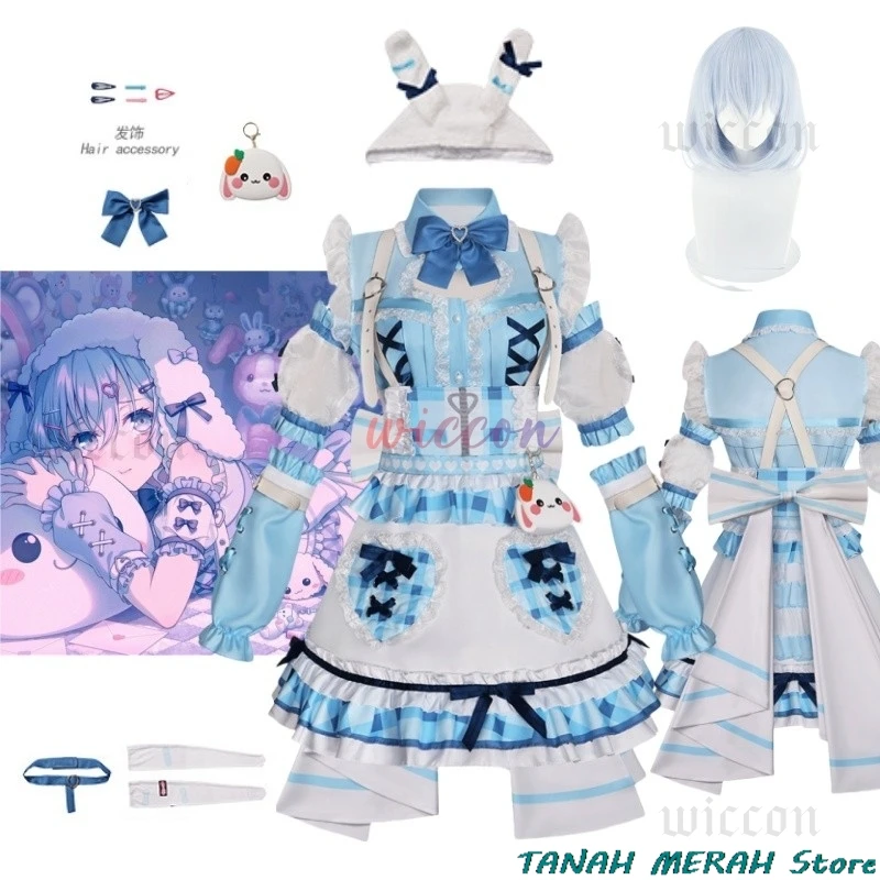 バンドリ！-ガールズバンドパーティー！-kurata-マシロコスプレ衣装甘いロリータドレスウィッグ女性メイド制服ハロウィンカーニバルスーツ