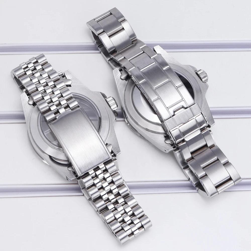 38mm Edelstahl-Uhrengehäuse mit gewölbtem Acrylglas für Retro Submariner NH35 NH36 NH34 4R36 Uhrwerke, einseitig drehbare 120-Klick-Funktion – Detail 7