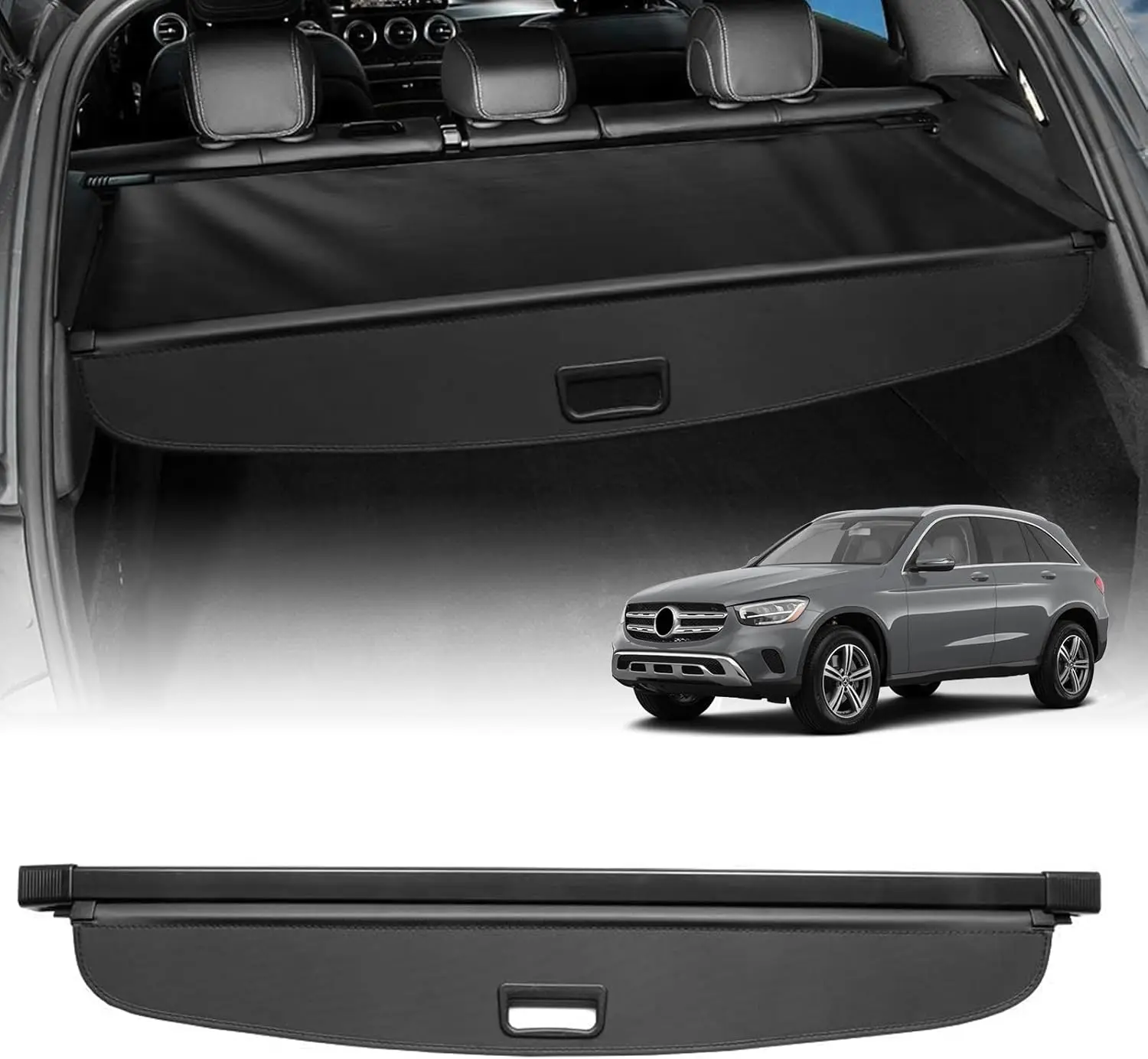 

Universal Retractable Trunk Cover for SUVs - Easy Install, Sun Protection & Durable Material