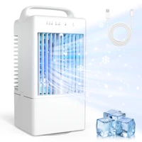 Petit ventilateur électrique avec eau et glace, ventilateur de climatisation de bureau, USB, Portable pour la maison et la chambre à coucher 2