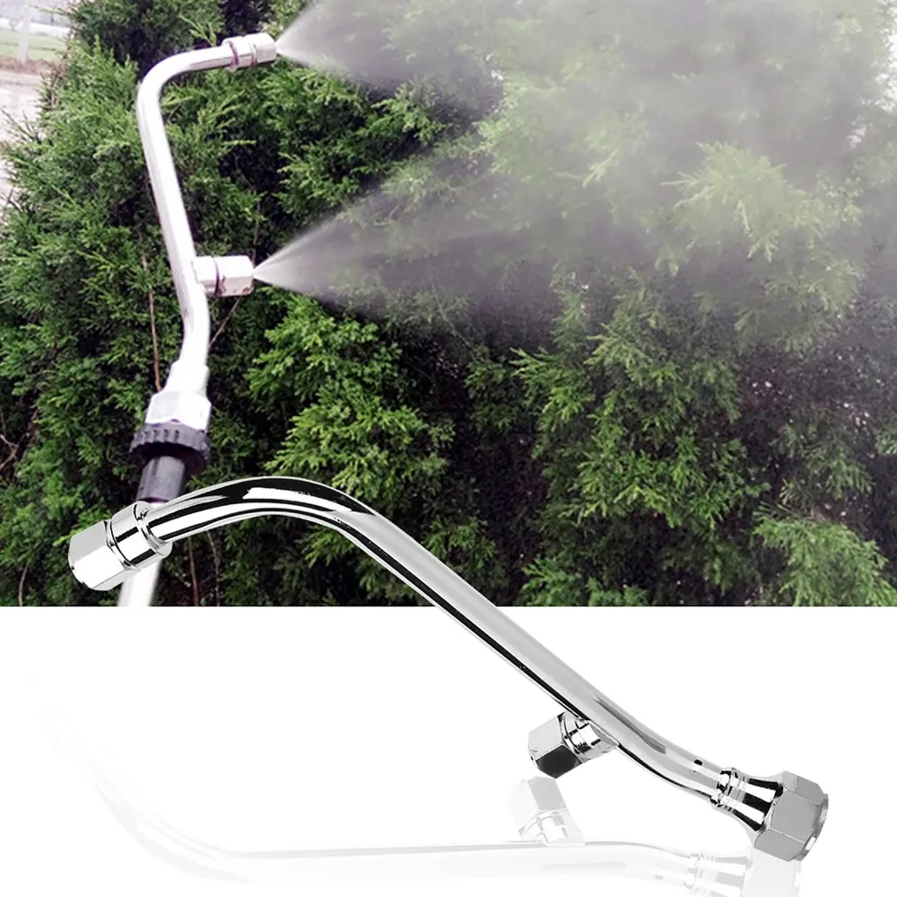 14*1.5mm Female Thread Two Spray Mist Nozzle Two Head Stainless Steel High Pressure Spray Compact Water Efficient Spray
