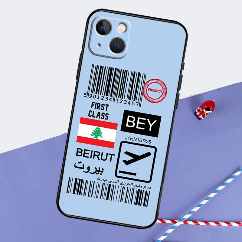 Lebanon Flag Phone Case For iPhone 16 15 14 11 12 13 Pro Max Mini X XR XS Max 7 8 Plus Cover Coque