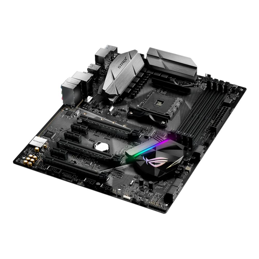 Imagem -04 - Usado Asus Rog Strix B350-f Gaming Motherboard B350 Chipconjunto Soquete Am4 para Cpu 1st Gen Ryzen Mini-itx Form Factor Soquete Ddr4 Duplo