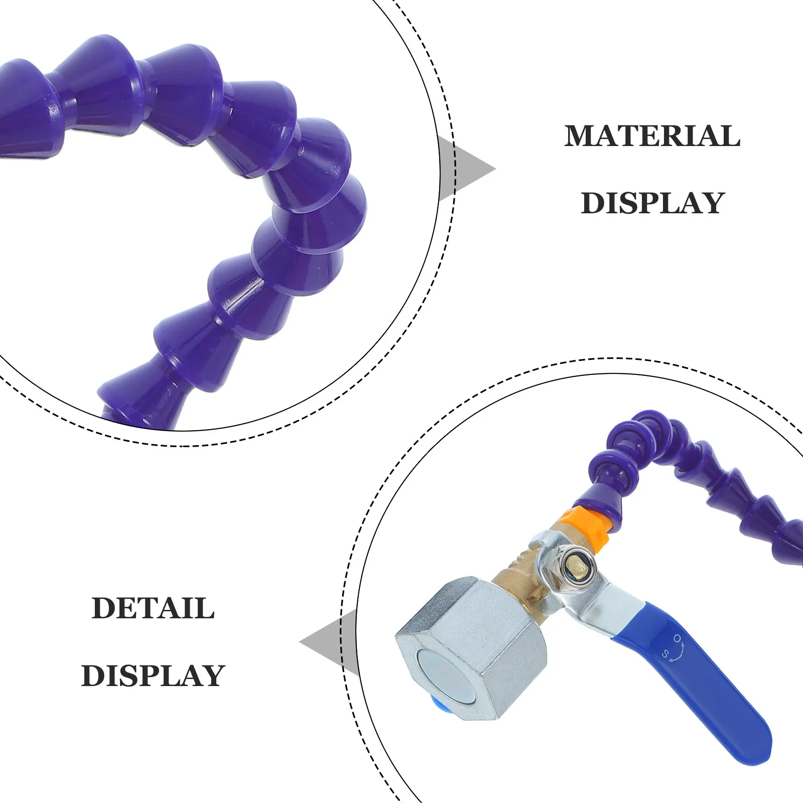 1Set Flexible Coolant Pipe Nozzle with Magnetic Base and Barb Connector Adjustable for Cnc Machining Hard to - view 3