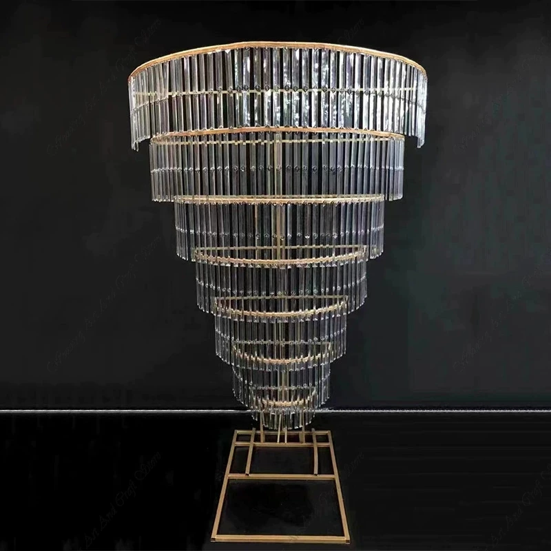 1pc f30 2.1/2.8M Multi Layers Acrylic Decorative Flower Stand Wedding Road Guide Floral Centerpieces for Wedding Table ivy699