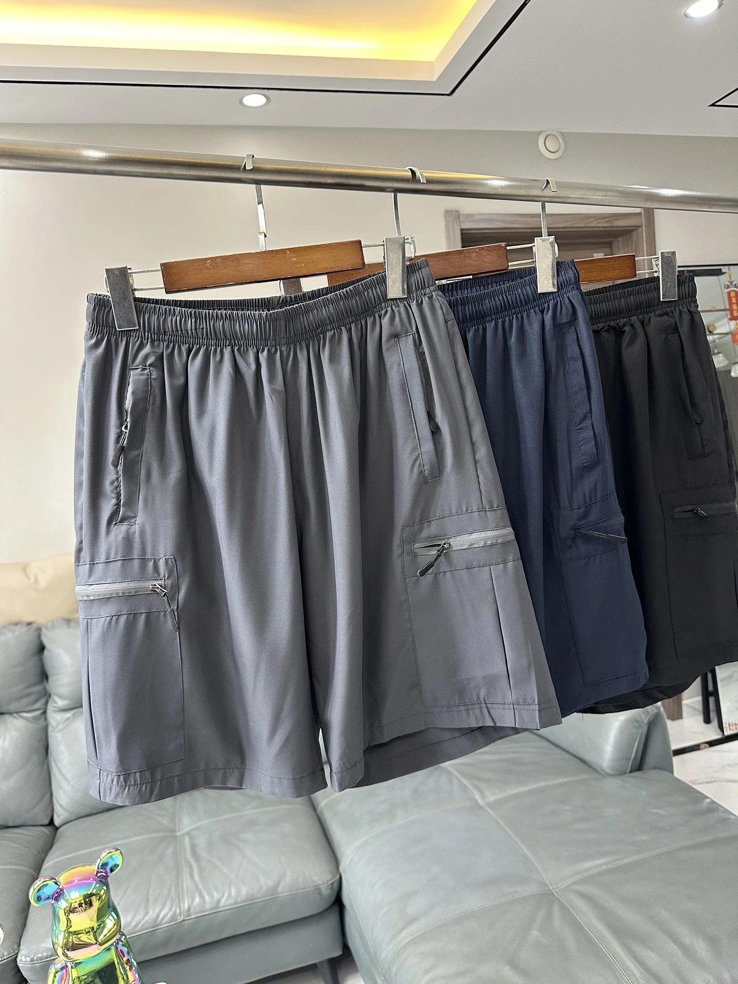 

British Style Men's Loose Comfortable Cool Feeling Breathable Summer Sporty Casual Shorts Five-Quarter Length Trendy
