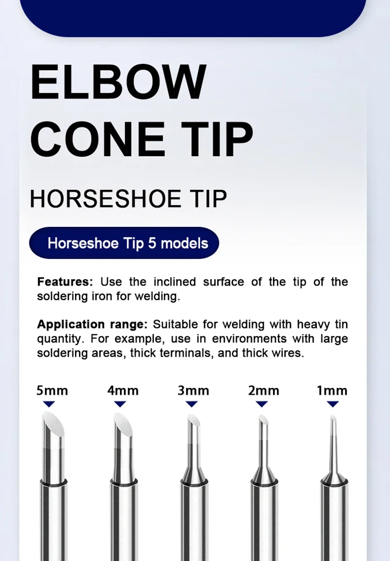 TQ95 Soldering Iron Tip, Fast Heat Transfer, High Temperature And Oxidation Resistant lead-free Soldering Tron Tips