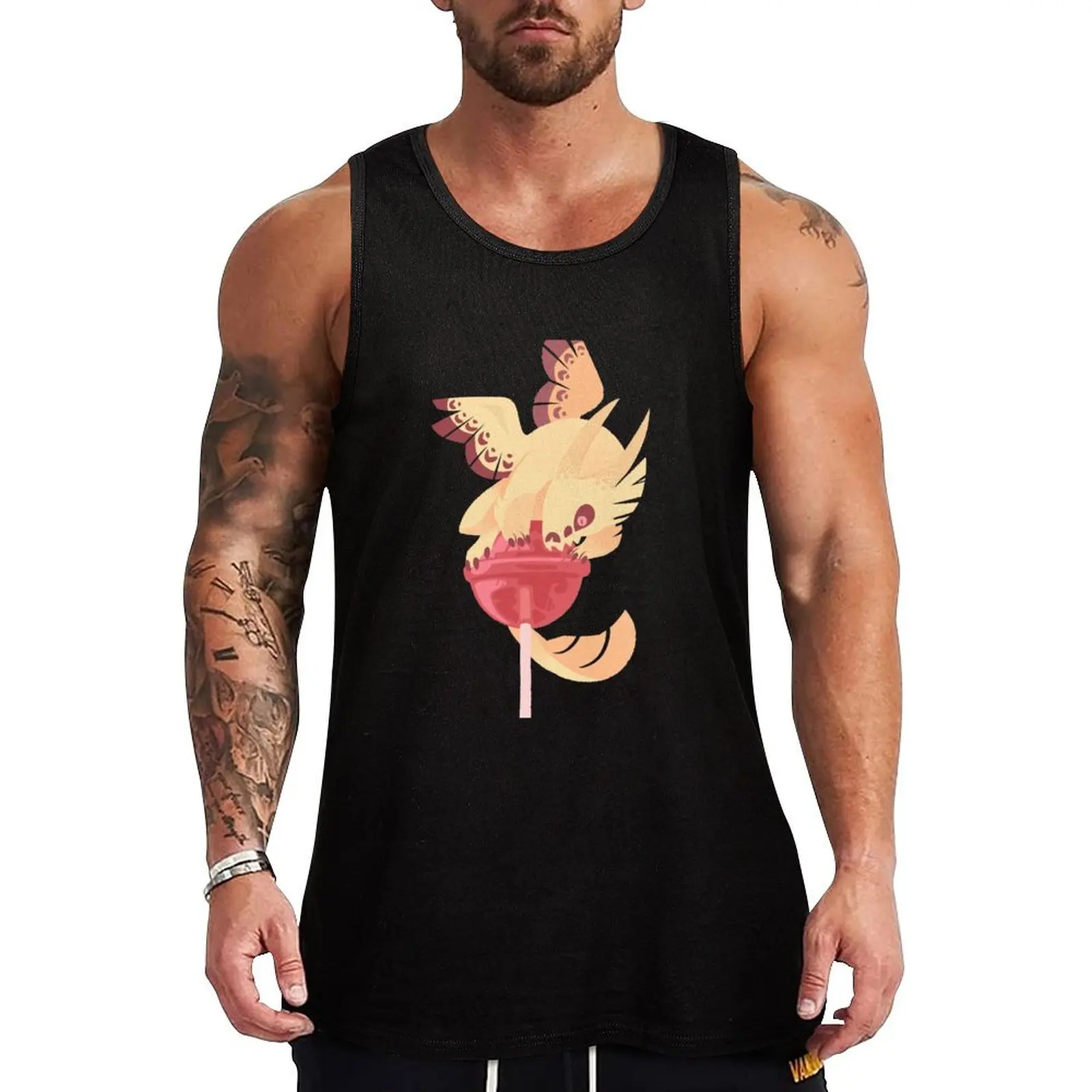 

Dragonpop creamy death strawberry Tank Top sports clothes for men Short sleeve sleeveless shirt man