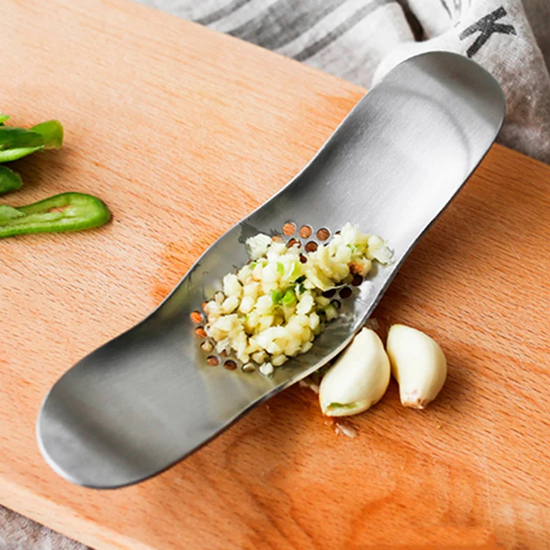 

Stainless steel Garlic Press Rocker Garlic Crusher Chopper Manual Ginger Garlic Cutter Slicer Vegetable Tools Kitchen Gadgets