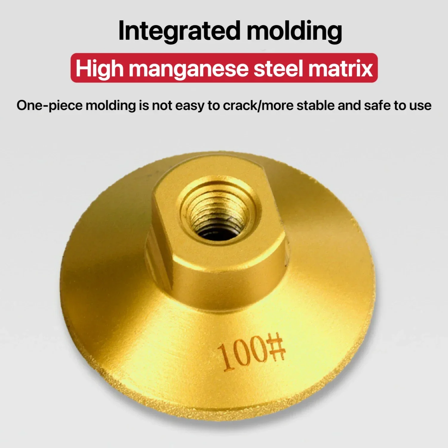 フラット研磨研削ヘッド、研磨石、大理石、クォーツ、花崗岩、CObblestone、効率的、研磨、45、60、100 # 漂白