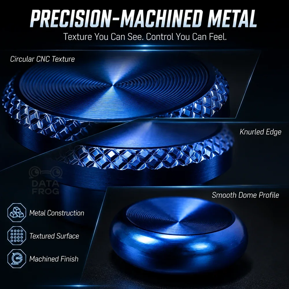DATA FROG Metal Heightened Thumb Grips Analog Joystick Extender Caps For PS5 Edge PS5 PS4 PlayStation Controller Anti Slip Acc view 3