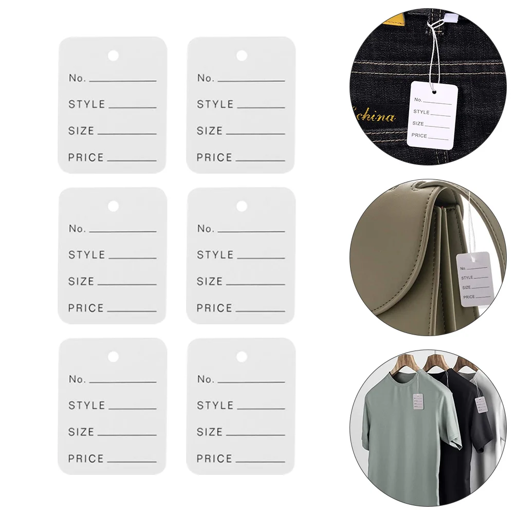 

1000pcs Jewelry Commodity Clothing Price Tags Hanging Tags Certificate Labels Clothes Size Hanging Tag