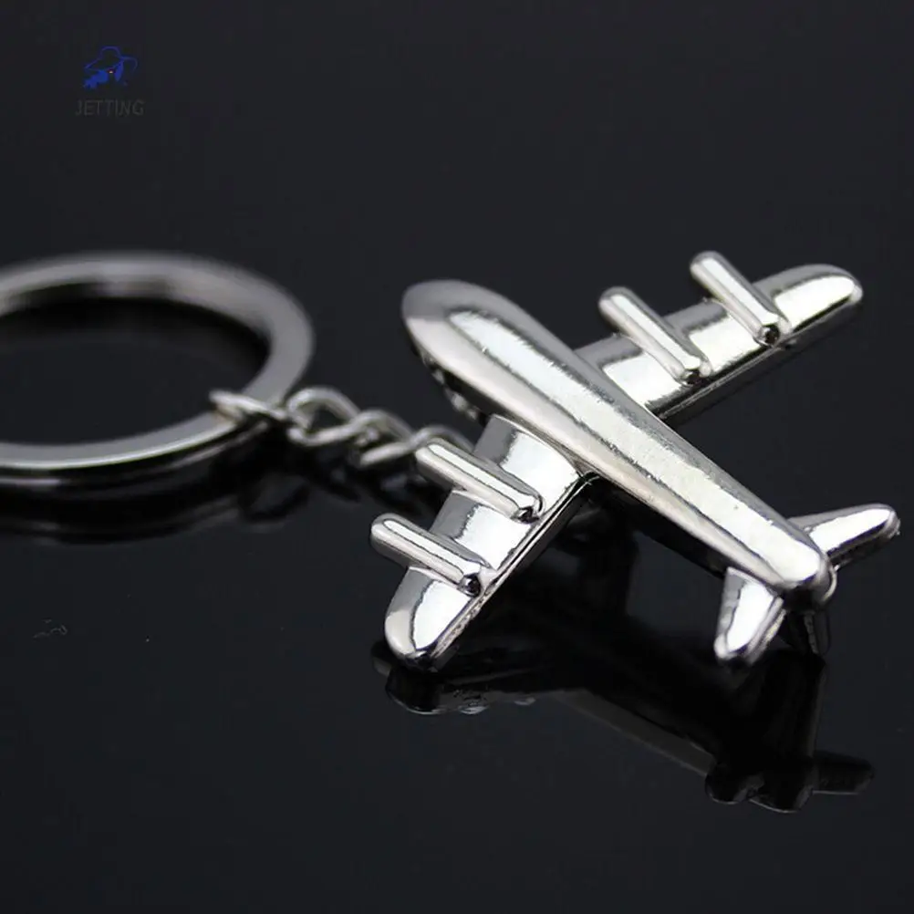 1Pc 3D Air Plane Key Keychain Keyfob Keyring Civil Aviation Toy Air Plane Alloy Aircrafe Keyring Men Car Bag KeyRing Travel Gift