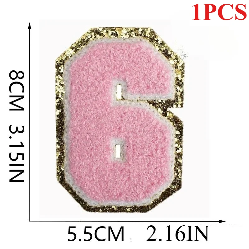 1PCS/Bulk 8cm Roze Engels Brief Patch Sticker Geborduurde Doek Kleding Kunst, Ambachten & Naaien DIY Kleding Naaien levert