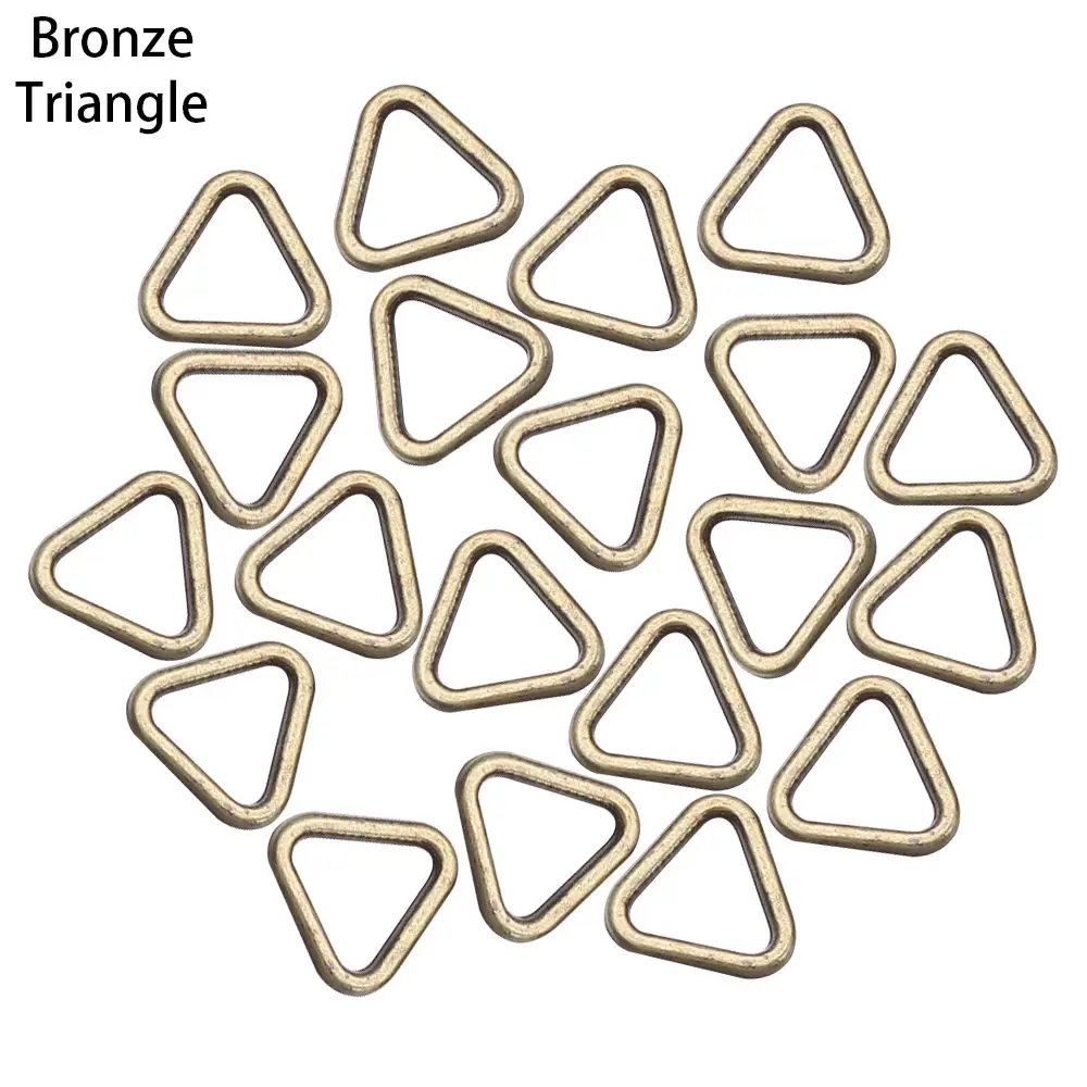 20pcs 4 Colors Tri-glide Accessories Square/Triangle Buttons  Bag Buckle Diy Dolls Bag Luggage Hardware